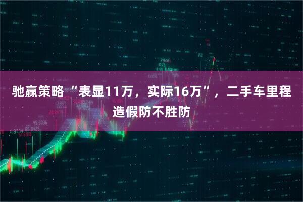 驰赢策略 “表显11万，实际16万”，二手车里程造假防不胜防